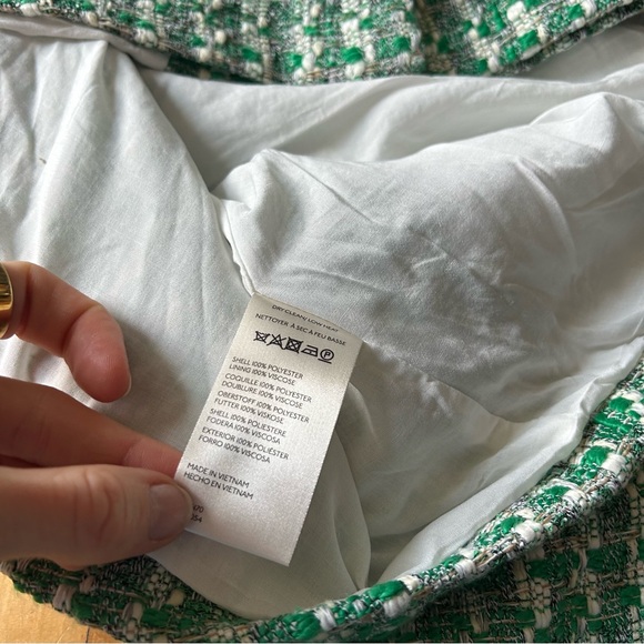 Anthropologie Maeve Sz XL Tweed Green Button Front Shacket Jacket - Picture 12 of 14